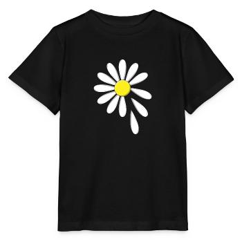 Marguerite - il m’aime, il ne m’aime pas - T-shirt bio MINI CREATOR Stanley/Stella Enfant - noir - Devant - Mikhail (115cm)
