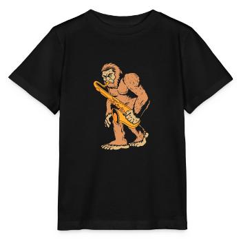 Saxophoniste saxophoniste - T-shirt bio MINI CREATOR Stanley/Stella Enfant - noir - Devant - Mikhail (115cm)