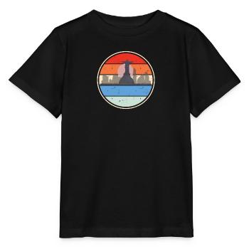 Vintage- und Retro-Ansicht von Rio - Stanley/Stella Kinder T-Shirt MINI CREATOR  - Schwarz - Vorne - Mikhail (115cm)