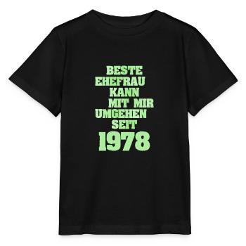 Ehefrau 1978 - Stanley/Stella Kinder T-Shirt MINI CREATOR  - Schwarz - Vorne - Mikhail (115cm)
