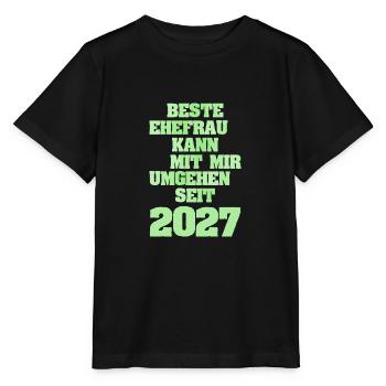 2027 - T-shirt bio MINI CREATOR Stanley/Stella Enfant - noir - Devant - Mikhail (115cm)
