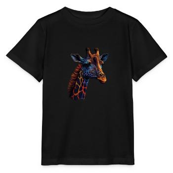 SCHÖNE GIRAFFE - SAVANNE - Stanley/Stella Kinder T-Shirt MINI CREATOR  - Schwarz - Vorne - Mikhail (115cm)