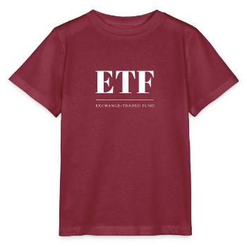 Exchange Traded Fund ETF Indexfonds Aktienfonds - Stanley/Stella Kinder T-Shirt MINI CREATOR  - Burgunderrot - Vorne - Kain (125cm)