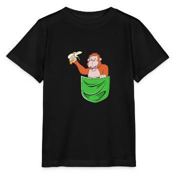 Orang-outan - T-shirt bio MINI CREATOR Stanley/Stella Enfant - noir - Devant - Mikhail (115cm)
