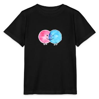 DOTLOVE ICH LIEBE DICH WASSERFARBE - Stanley/Stella Kinder T-Shirt MINI CREATOR  - Schwarz - Vorne - Mikhail (115cm)