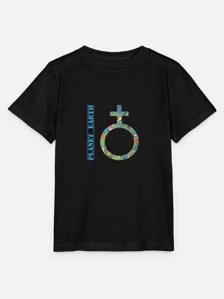 planet erde e 4 - Stanley/Stella Kinder T-Shirt MINI CREATOR - Schwarz