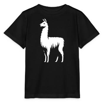 Lama Silhouette - Stanley/Stella Kinder T-Shirt MINI CREATOR  - Schwarz - Vorne - Mikhail (115cm)