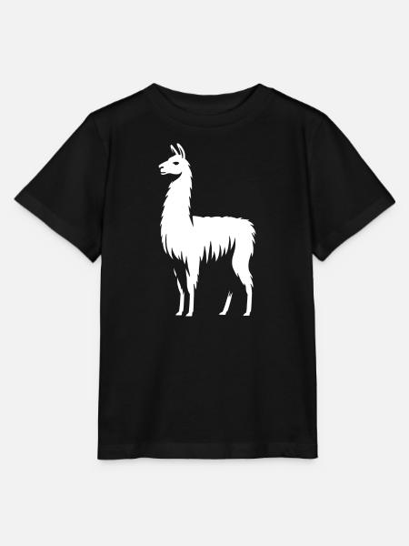 Lama Silhouette - Stanley/Stella Kinder T-Shirt MINI CREATOR  - Schwarz