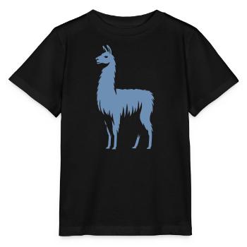 Lama Silhouette - Stanley/Stella Kinder T-Shirt MINI CREATOR  - Schwarz - Vorne - Mikhail (115cm)