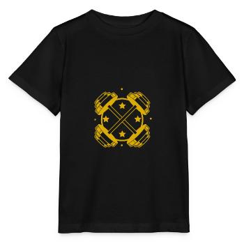 Bodybuilding - Gewichtheben - Fitness - Workout - Stanley/Stella Kinder T-Shirt MINI CREATOR  - Schwarz - Vorne - Mikhail (115cm)