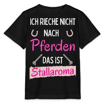 Pferde Reiter Pferdemädchen Reiterin Stall - Stanley/Stella Kinder T-Shirt MINI CREATOR  - Schwarz - Vorne - Mikhail (115cm)
