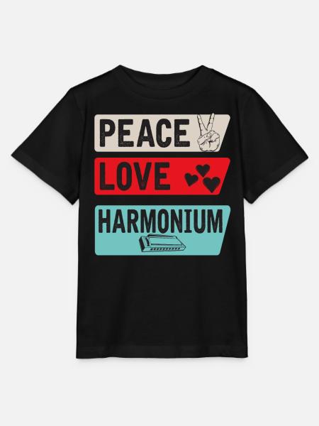 Harmonium Musical Instrument Melodeon - Stanley/Stella Kinder T-Shirt MINI CREATOR - Schwarz