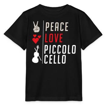 Joueurs d’instruments de musique de violoncelle Piccolo - T-shirt bio MINI CREATOR Stanley/Stella Enfant - noir - Devant - Mikhail (115cm)