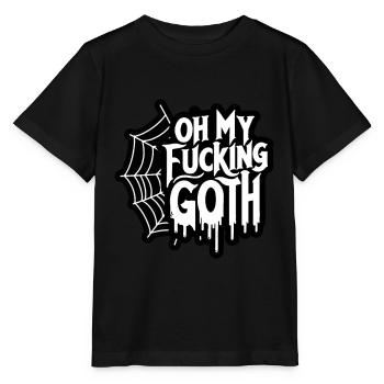 Edgy Gothic Slogan Tee - Bold Statement Spiderweb - Stanley/Stella MINI CREATOR Kids’ T-Shirt - black - Front - Mikhail (115cm)