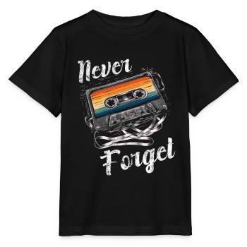 N’oubliez jamais - Rétro Cassette Vibes - T-shirt bio MINI CREATOR Stanley/Stella Enfant - noir - Devant - Mikhail (115cm)