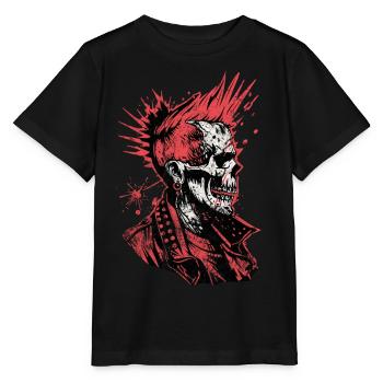T-shirt Punk Rock Skull Explosion - T-shirt bio MINI CREATOR Stanley/Stella Enfant - noir - Devant - Mikhail (115cm)