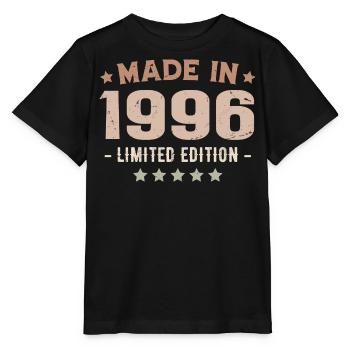 Baujahr 1996 Geburtstagsgeschenk 1996 Jahrgang 1996 - Stanley/Stella Kinder T-Shirt MINI CREATOR  - Schwarz - Vorne - Mikhail (115cm)