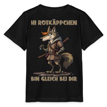 Rotkäppchen - Ich bin gleich bei Dir - deutsch - Stanley/Stella Kinder T-Shirt MINI CREATOR  - Schwarz - Vorne - Mikhail (115cm)