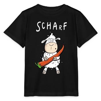 Pepperoni Sheep I Sharp jeu de mots comique - T-shirt bio MINI CREATOR Stanley/Stella Enfant - noir - Devant - Mikhail (115cm)