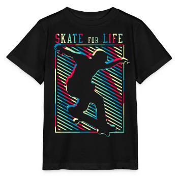 SK8R | Patinez pour la vie - T-shirt bio MINI CREATOR Stanley/Stella Enfant - noir - Devant - Mikhail (115cm)