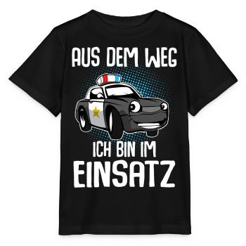 Aus Dem Weg Ich Bin Im Einsatz - Stanley/Stella Kinder T-Shirt MINI CREATOR  - Schwarz - Vorne - Mikhail (115cm)