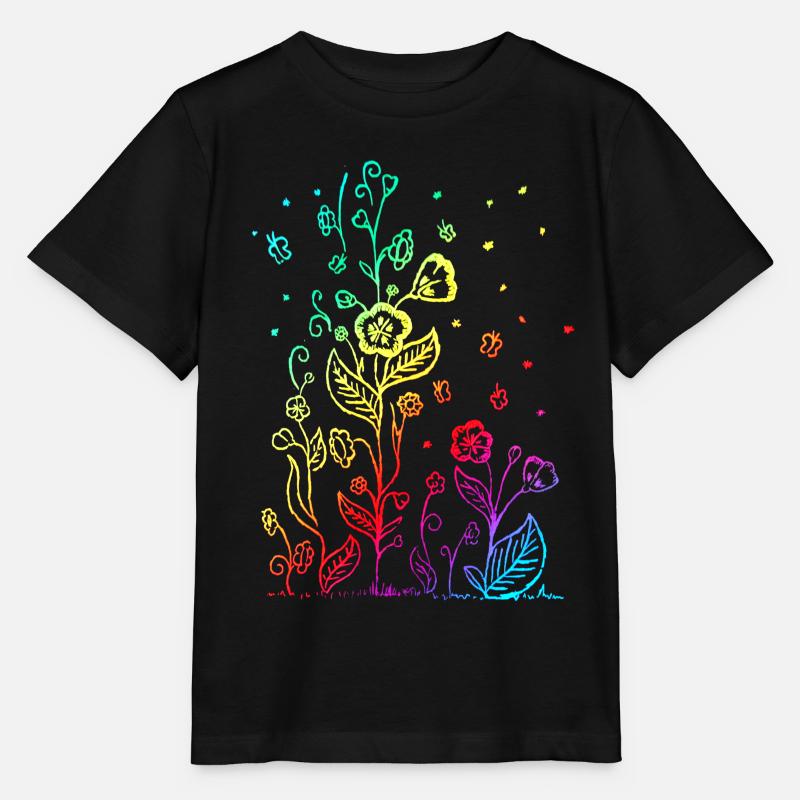 flower - Stanley/Stella Kinder T-Shirt MINI CREATOR  - Schwarz