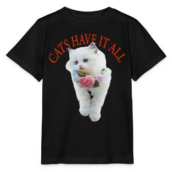 Sassy Cat - Stanley/Stella MINI CREATOR Kids’ T-Shirt - black - Front - Mikhail (115cm)