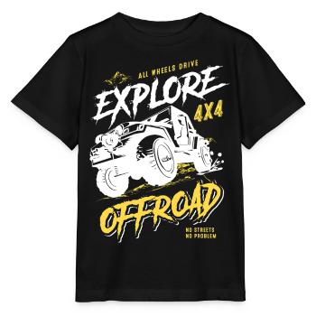 Aventure Tout-terrain Véhicule tout-terrain 4x4 - T-shirt bio MINI CREATOR Stanley/Stella Enfant - noir - Devant - Mikhail (115cm)