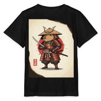 Samouraï rat anthropomorphe en armure - T-shirt bio MINI CREATOR Stanley/Stella Enfant - noir - Devant - Mikhail (115cm)