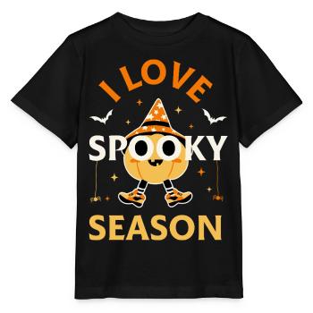 Ich liebe die gruselige Jahreszeit - Stanley/Stella Kinder T-Shirt MINI CREATOR  - Schwarz - Vorne - Mikhail (115cm)