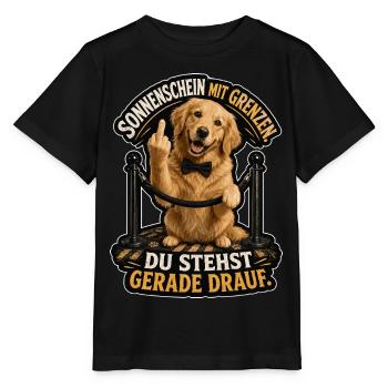 Sonnenschein mit klaren Grenzen - Stanley/Stella Kinder T-Shirt MINI CREATOR  - Schwarz - Vorne - Mikhail (115cm)