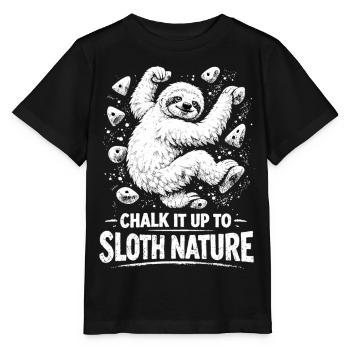 Bloc paresseux – Conception du Chalk It Up - T-shirt bio MINI CREATOR Stanley/Stella Enfant - noir - Devant - Mikhail (115cm)