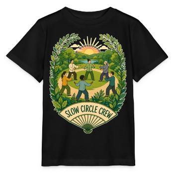 SLOW CIRCLE CREW Wolken - Stanley/Stella Kinder T-Shirt MINI CREATOR  - Schwarz - Vorne - Mikhail (115cm)