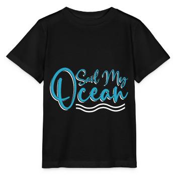 Seglen Segelboot Segler - Stanley/Stella Kinder T-Shirt MINI CREATOR  - Schwarz - Vorne - Mikhail (115cm)