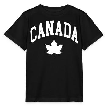 Drapeau du Canada - T-shirt bio MINI CREATOR Stanley/Stella Enfant - noir - Devant - Mikhail (115cm)