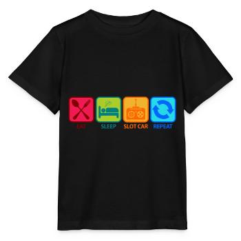 Sloth Car Racing Slotcar RC Spruch Lustig Witzig - Stanley/Stella Kinder T-Shirt MINI CREATOR  - Schwarz - Vorne - Mikhail (115cm)