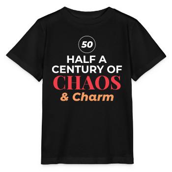 50e anniversaire demi-siècle Chaos Charm - T-shirt bio MINI CREATOR Stanley/Stella Enfant - noir - Devant - Mikhail (115cm)