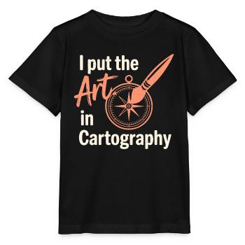Art Cartography GIS Map Making Design - Stanley/Stella MINI CREATOR Kids’ T-Shirt - black - Front - Mikhail (115cm)