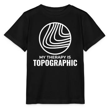 Meine Therapie ist topographisch GIS Höhenlinien Karte - Stanley/Stella Kinder T-Shirt MINI CREATOR  - Schwarz - Vorne - Mikhail (115cm)