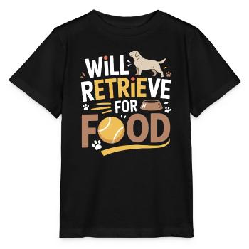 Wird für Futter apportieren Labrador Lustiger Hund - Stanley/Stella Kinder T-Shirt MINI CREATOR  - Schwarz - Vorne - Mikhail (115cm)