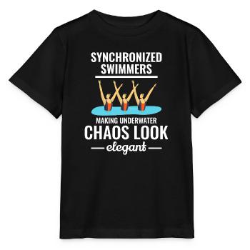 Synchronschwimmen Unterwasser Chaos Elegant - Stanley/Stella Kinder T-Shirt MINI CREATOR  - Schwarz - Vorne - Mikhail (115cm)