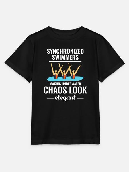 Synchronschwimmen Unterwasser Chaos Elegant - Stanley/Stella Kinder T-Shirt MINI CREATOR  - Schwarz