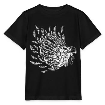 Native American Native American Indian plume bijoux - T-shirt bio MINI CREATOR Stanley/Stella Enfant - noir - Devant - Mikhail (115cm)
