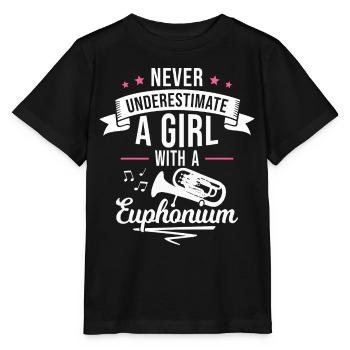 Euphonium Girls Orchestra Musicians - Stanley/Stella MINI CREATOR Kids’ T-Shirt - black - Front - Mikhail (115cm)