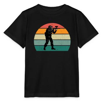 Paintballer Paintballer Paintball Player Color - Stanley/Stella MINI CREATOR Kids’ T-Shirt - black - Front - Mikhail (115cm)