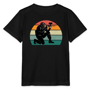 Paintballer Paintballer Paintball Player Color - Stanley/Stella MINI CREATOR Kids’ T-Shirt - black - Front - Mikhail (115cm)