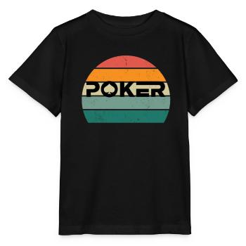 Joueur de poker chance stratégie texas hold'em poker - T-shirt bio MINI CREATOR Stanley/Stella Enfant - noir - Devant - Mikhail (115cm)