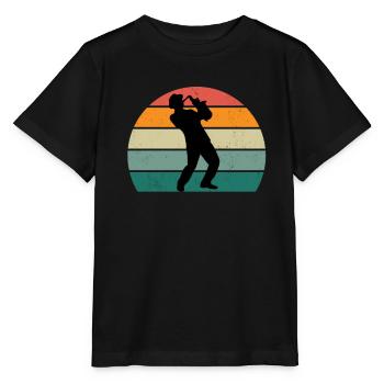 Saxophone Saxophone Saxophone Saxophone Music Saxophone Player - Stanley/Stella MINI CREATOR Kids’ T-Shirt - black - Front - Mikhail (115cm)