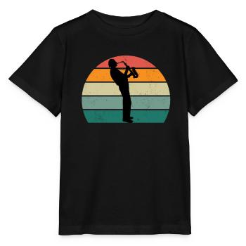 Saxophone Saxophone Saxophone Saxophone Music Saxophone Player - Stanley/Stella MINI CREATOR Kids’ T-Shirt - black - Front - Mikhail (115cm)