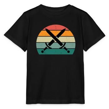 Schwertkampf Schwert Klinge Lanze Säbel Dolch - Stanley/Stella Kinder T-Shirt MINI CREATOR  - Schwarz - Vorne - Mikhail (115cm)